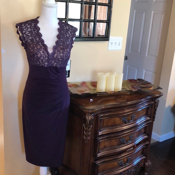 Dresses & Skirts - New tag m😍Xscape  dress plum , lycra